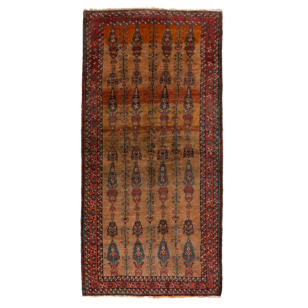 Beige Zabol Nomadic Persian Carpet 140x274 - Authentic Oriental Wool Rugs in Dubai
