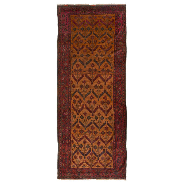 Copper Zabol Nomadic Persian Carpet 142x369  - Authentic Oriental Wool Rugs in Dubai