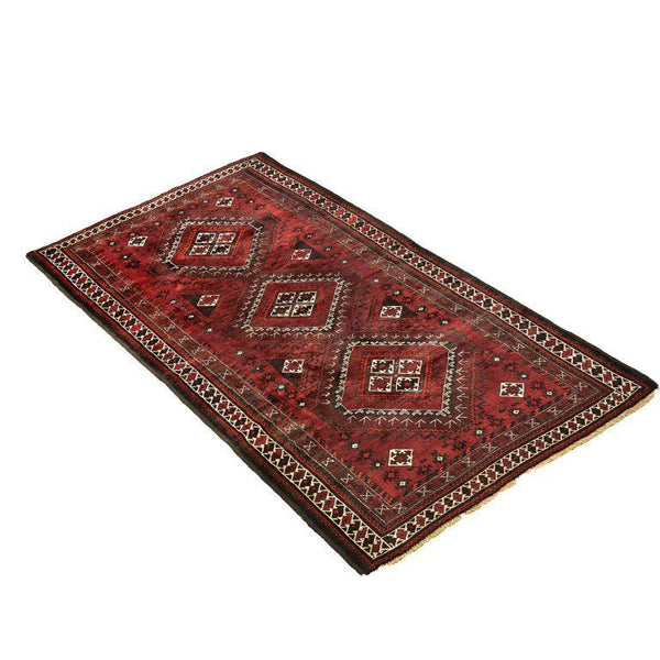 Crimson Zabol Triple Medallion Carpet - Authentic Oriental Wool Persian Rugs in Dubai