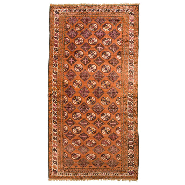 Zabol Turkman Persian Carpet 112x220 - Authentic Oriental Wool Rugs in Dubai
