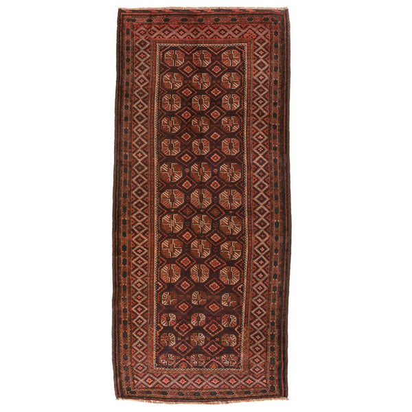 Zabol Turkman Persian Carpet 119x280 - Authentic Oriental Wool Persian Rugs in Dubai