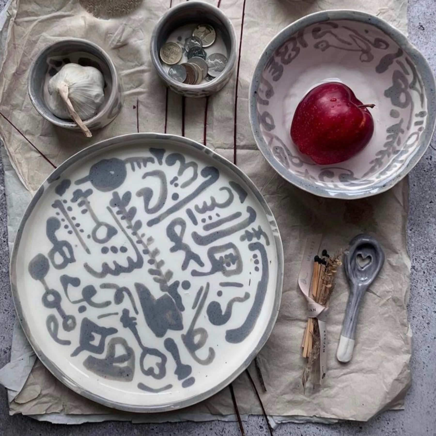 Zartoos Ceramic Dinner Plate - Tabletop Accessories & Artistic Handmade Tableware in Dubai