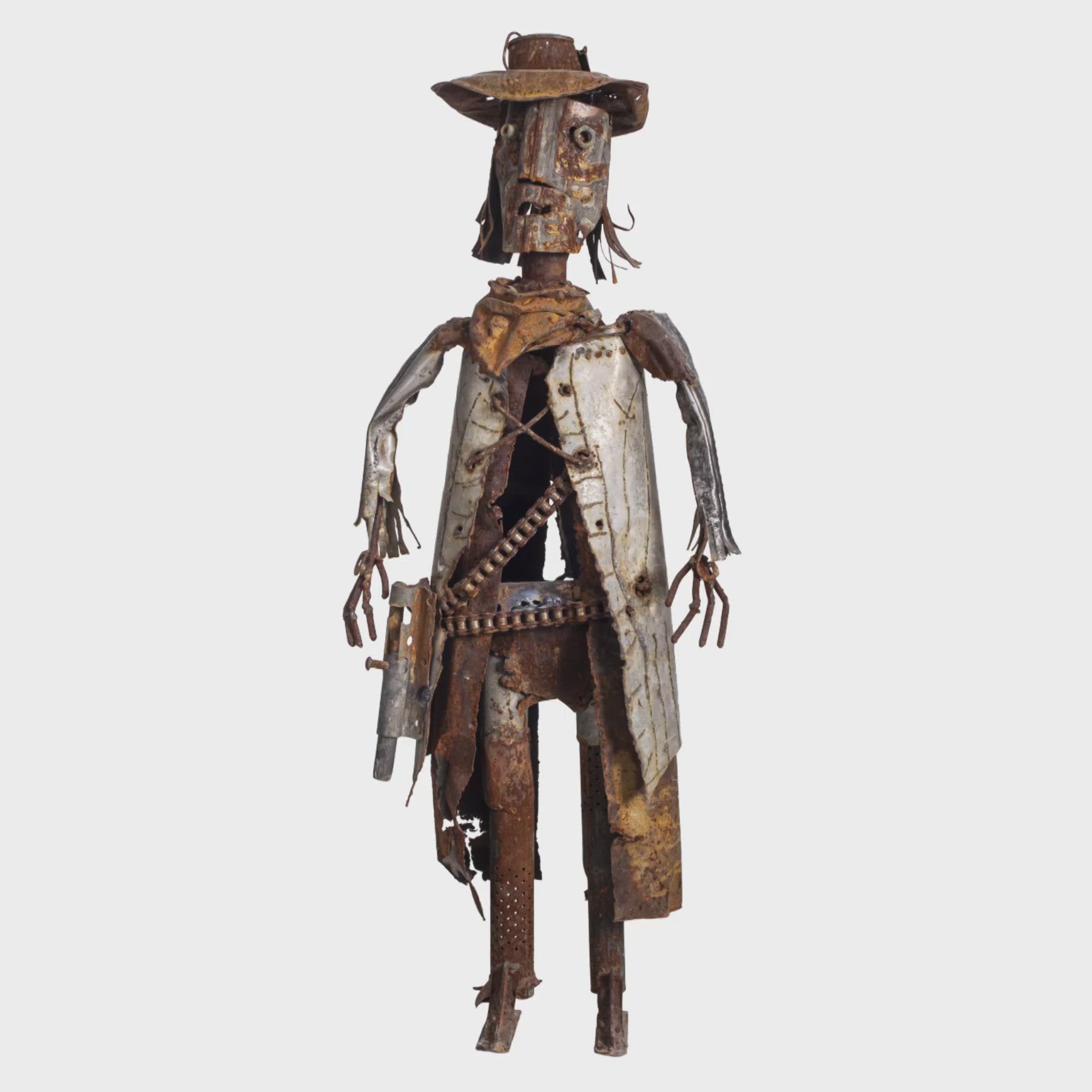 Gaucho Recycled Metal Sculpture, Contemporary Scrap Metal Statues & Artworks